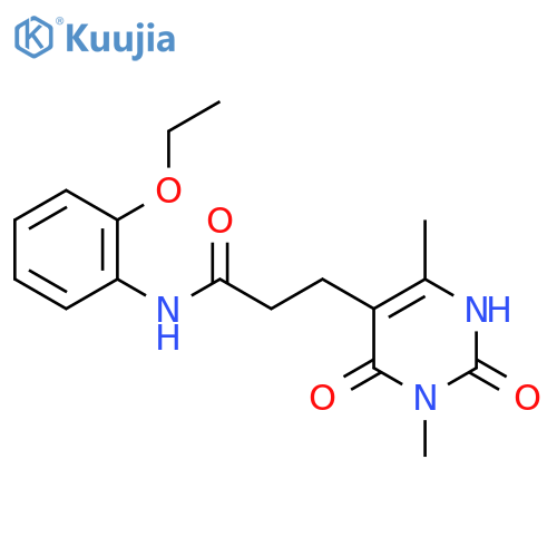3-(3,6-dimethyl-2,4-dioxo-1,2,3,4-tetrahydropyrimidin-5-yl)-N-(2-ethoxyphenyl)propanamide structure