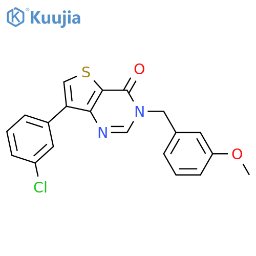 7-(3-chlorophenyl)-3-[(3-methoxyphenyl)methyl]-3H,4H-thieno[3,2-d]pyrimidin-4-one structure