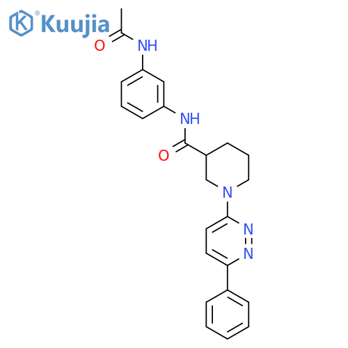 N-(3-acetamidophenyl)-1-(6-phenylpyridazin-3-yl)piperidine-3-carboxamide structure