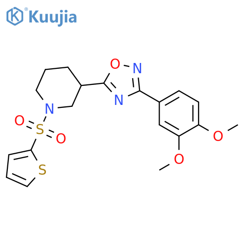 3-[3-(3,4-dimethoxyphenyl)-1,2,4-oxadiazol-5-yl]-1-(thiophene-2-sulfonyl)piperidine structure