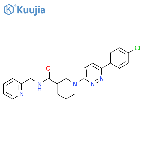 1-6-(4-chlorophenyl)pyridazin-3-yl-N-(pyridin-2-yl)methylpiperidine-3-carboxamide structure