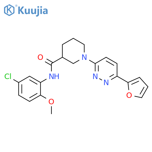 N-(5-chloro-2-methoxyphenyl)-1-6-(furan-2-yl)pyridazin-3-ylpiperidine-3-carboxamide structure