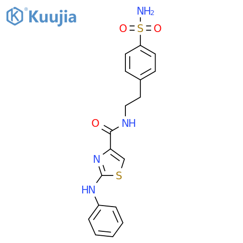2-(phenylamino)-N-[2-(4-sulfamoylphenyl)ethyl]-1,3-thiazole-4-carboxamide structure