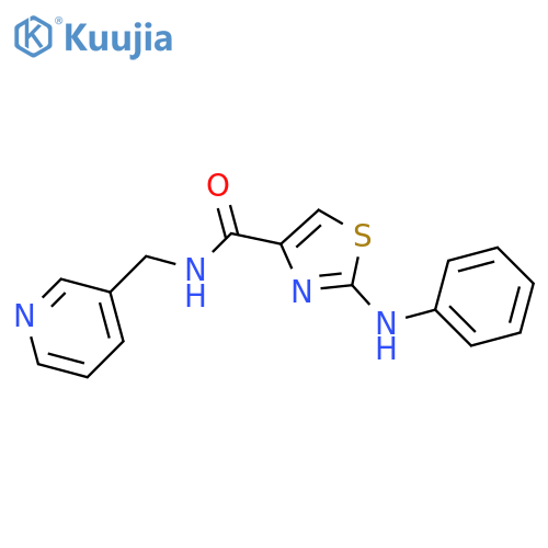 2-(phenylamino)-N-(pyridin-3-yl)methyl-1,3-thiazole-4-carboxamide structure