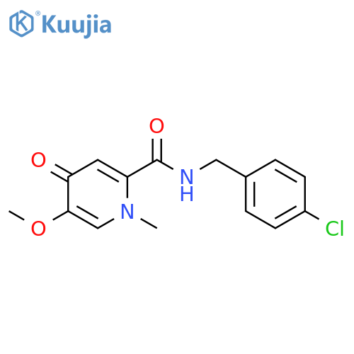 N-[(4-chlorophenyl)methyl]-5-methoxy-1-methyl-4-oxo-1,4-dihydropyridine-2-carboxamide structure