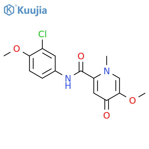 N-(3-chloro-4-methoxyphenyl)-5-methoxy-1-methyl-4-oxo-1,4-dihydropyridine-2-carboxamide structure