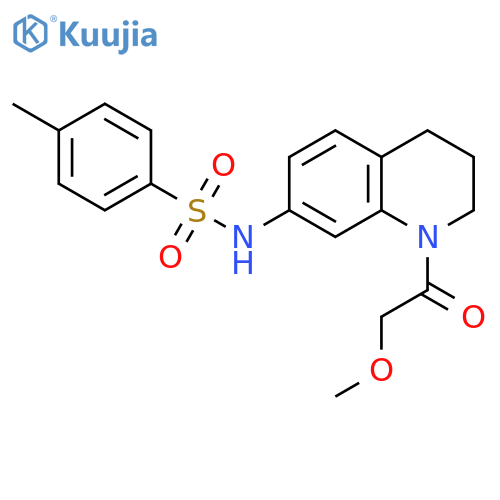 N-[1-(2-methoxyacetyl)-1,2,3,4-tetrahydroquinolin-7-yl]-4-methylbenzene-1-sulfonamide structure