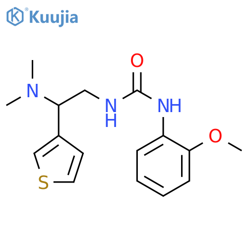 3-2-(dimethylamino)-2-(thiophen-3-yl)ethyl-1-(2-methoxyphenyl)urea structure