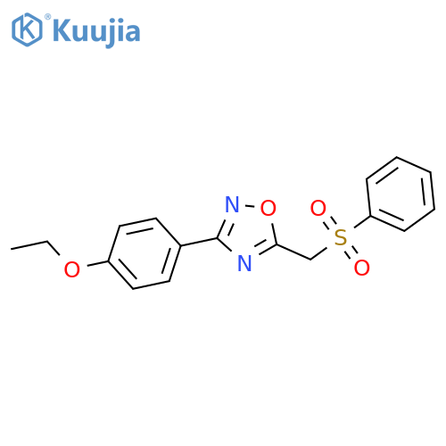 5-[(benzenesulfonyl)methyl]-3-(4-ethoxyphenyl)-1,2,4-oxadiazole structure
