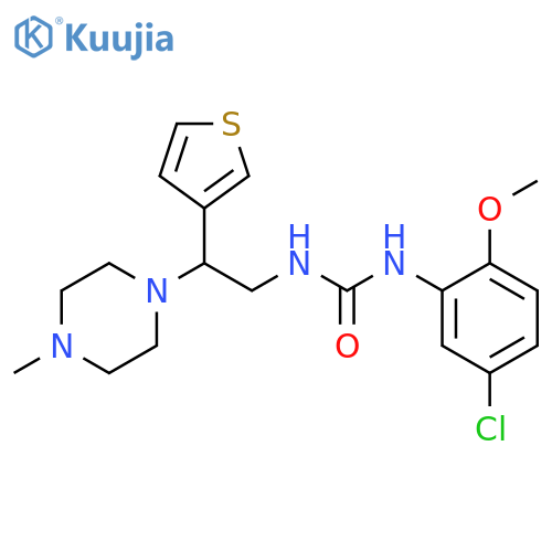 3-(5-chloro-2-methoxyphenyl)-1-[2-(4-methylpiperazin-1-yl)-2-(thiophen-3-yl)ethyl]urea structure