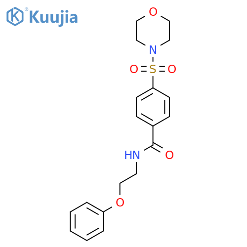 4-(morpholine-4-sulfonyl)-N-(2-phenoxyethyl)benzamide structure