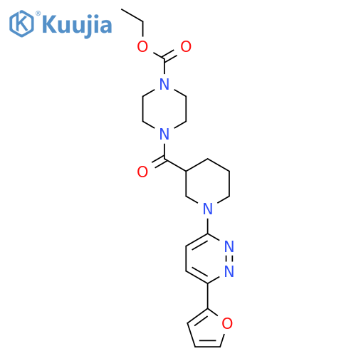 ethyl 4-{1-[6-(furan-2-yl)pyridazin-3-yl]piperidine-3-carbonyl}piperazine-1-carboxylate structure
