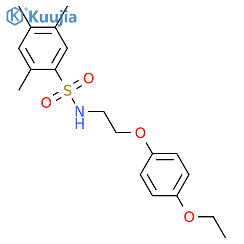 N-2-(4-ethoxyphenoxy)ethyl-2,4,5-trimethylbenzene-1-sulfonamide structure