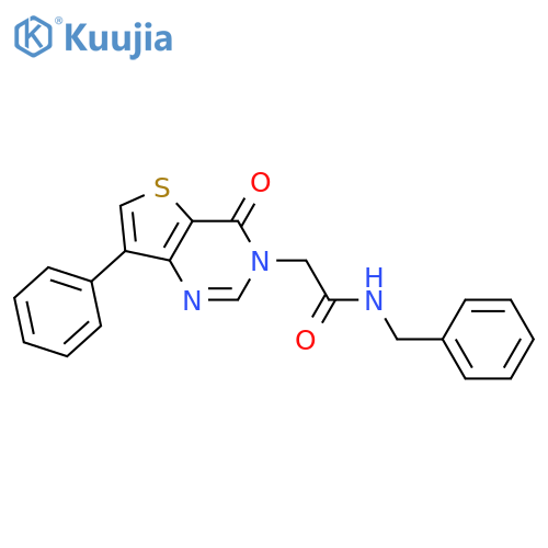 N-benzyl-2-{4-oxo-7-phenyl-3H,4H-thieno[3,2-d]pyrimidin-3-yl}acetamide structure