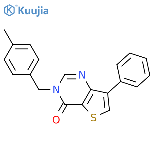 3-[(4-methylphenyl)methyl]-7-phenyl-3H,4H-thieno[3,2-d]pyrimidin-4-one structure