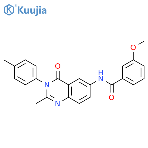 3-methoxy-N-[2-methyl-3-(4-methylphenyl)-4-oxo-3,4-dihydroquinazolin-6-yl]benzamide structure