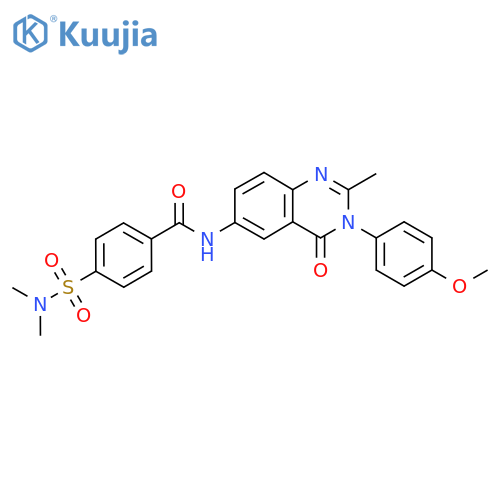 4-(dimethylsulfamoyl)-N-3-(4-methoxyphenyl)-2-methyl-4-oxo-3,4-dihydroquinazolin-6-ylbenzamide structure