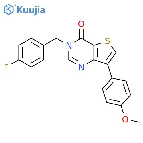3-[(4-fluorophenyl)methyl]-7-(4-methoxyphenyl)-3H,4H-thieno[3,2-d]pyrimidin-4-one structure