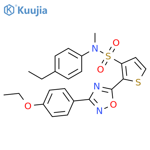 2-[3-(4-ethoxyphenyl)-1,2,4-oxadiazol-5-yl]-N-(4-ethylphenyl)-N-methylthiophene-3-sulfonamide structure