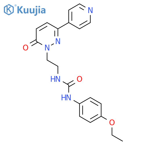 1-(4-ethoxyphenyl)-3-{2-6-oxo-3-(pyridin-4-yl)-1,6-dihydropyridazin-1-ylethyl}urea structure