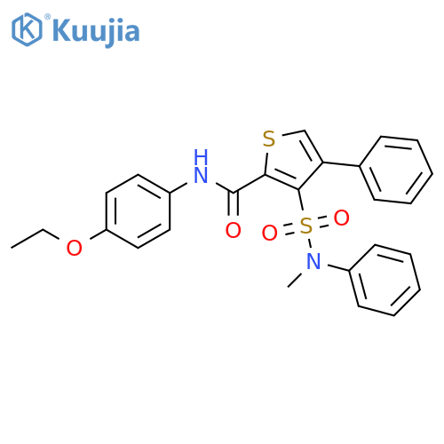 N-(4-ethoxyphenyl)-3-[methyl(phenyl)sulfamoyl]-4-phenylthiophene-2-carboxamide structure
