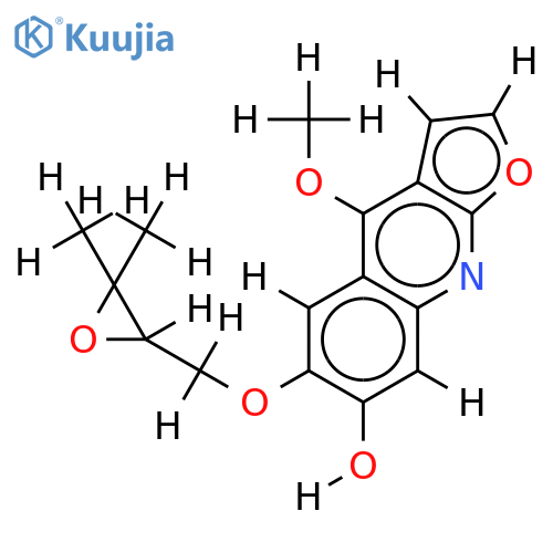 (S)-(-)-6-[(2,3-epoxy-3-methylbutyl)oxy]-4-methoxy-7-hydroxylfuran[2,3-b]quinoline structure
