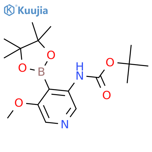 tert-Butyl 5-Methoxy-4-(4,4,5,5-tetramethyl-1,3,2-dioxaborolan-2-yl)pyridin-3-ylcarbamate structure