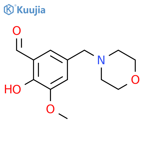 2-Hydroxy-3-methoxy-5-morpholin-4-ylmethylbenzaldehyde structure