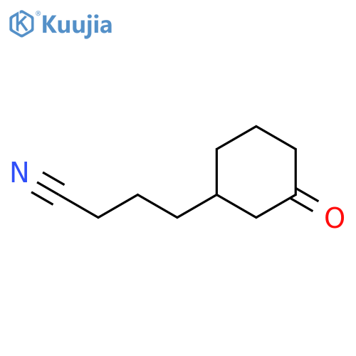 4-(3-oxocyclohexyl)butanenitrile structure