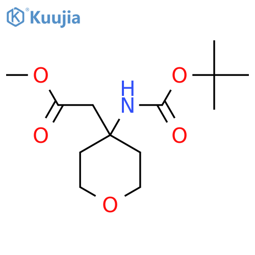 Methyl 2-[4-(Boc-amino)tetrahydropyran-4-yl]acetate structure