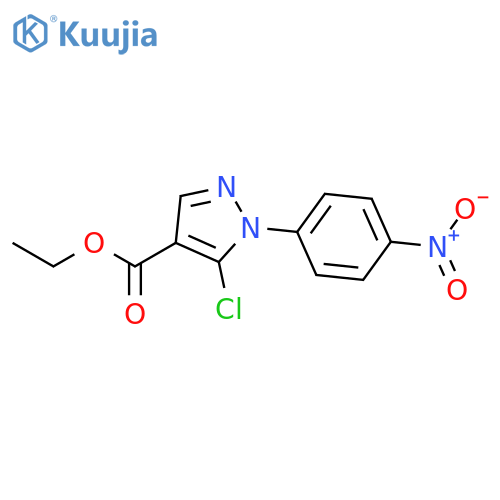Ethyl 5-chloro-1-(4-nitrophenyl)-1H-pyrazole-4-carboxylate structure