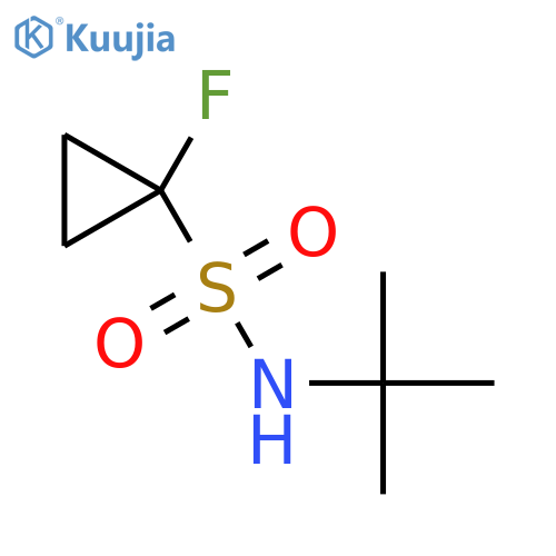 N-(Tert-butyl)-1-fluorocyclopropane-1-sulfonamide structure