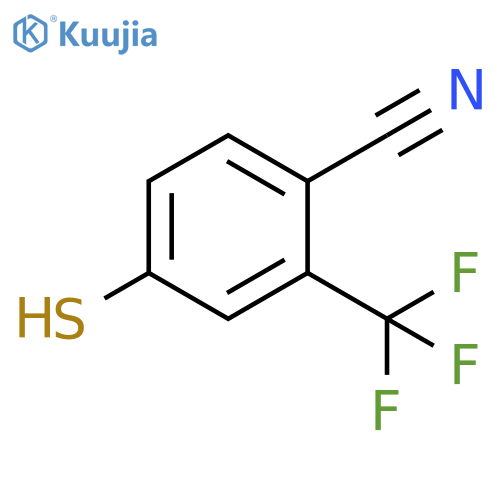 4-sulfanyl-2-(trifluoromethyl)benzonitrile structure