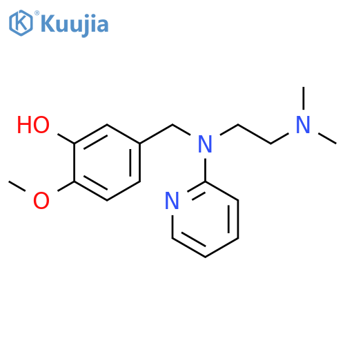 Phenol,5-[[[2-(dimethylamino)ethyl]-2-pyridinylamino]methyl]-2-methoxy- structure