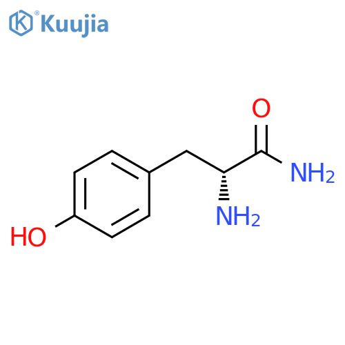 (2R)-2-amino-3-(4-hydroxyphenyl)propanamide structure