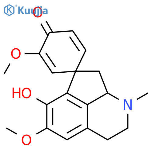 Spiro[2,5-cyclohexadiene-1,7'(1'H)-cyclopent[ij]isoquinolin]-4-one, 2',3',8',8'a-tetrahydro-6'-hydroxy-3,5'-dimethoxy-1'-methyl- structure