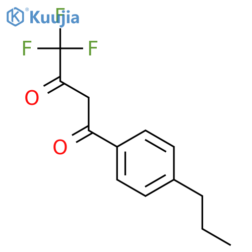 4,4,4-trifluoro-1-(4-propylphenyl)butane-1,3-dione structure