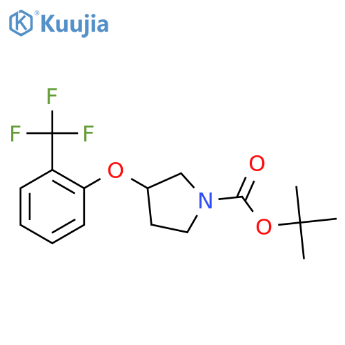 (S)-tert-Butyl 3-(2-(trifluoromethyl)phenoxy)pyrrolidine-1-carboxylate structure