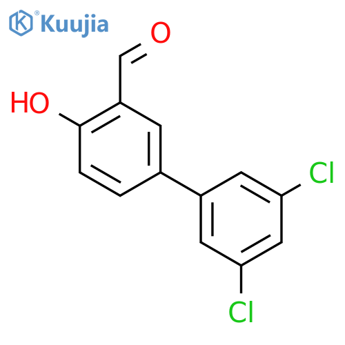 5-(3,5-dichlorophenyl)-2-hydroxybenzaldehyde structure