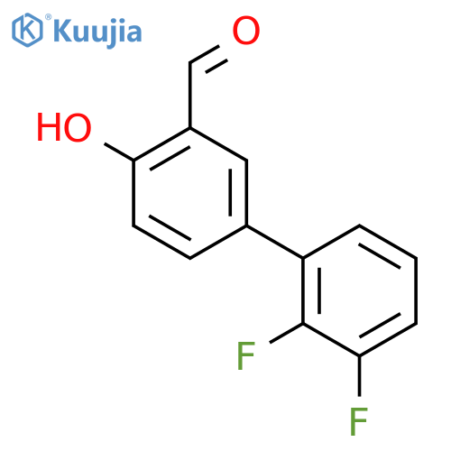 5-(2,3-difluorophenyl)-2-hydroxybenzaldehyde structure