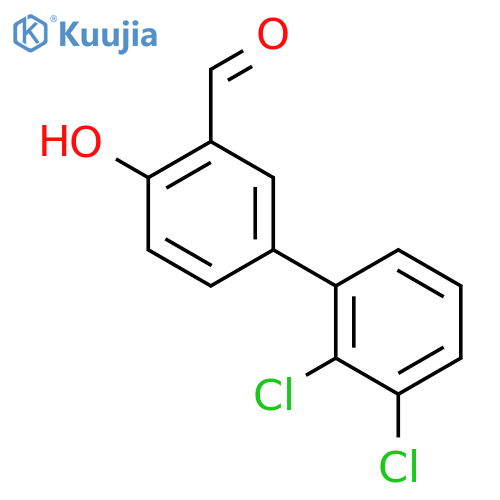 5-(2,3-dichlorophenyl)-2-hydroxybenzaldehyde structure