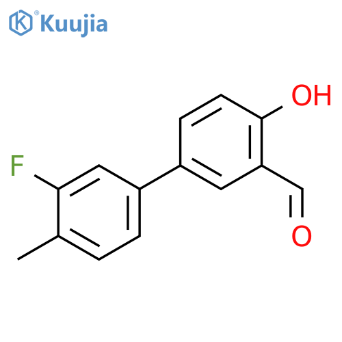4-(3-Fluoro-4-methylphenyl)-2-formylphenol structure