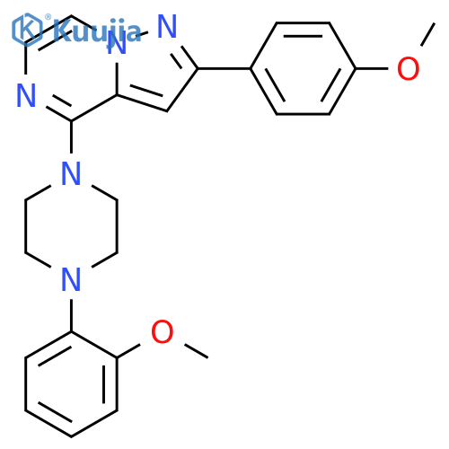 1-(2-methoxyphenyl)-4-[2-(4-methoxyphenyl)pyrazolo[1,5-a]pyrazin-4-yl]piperazine structure