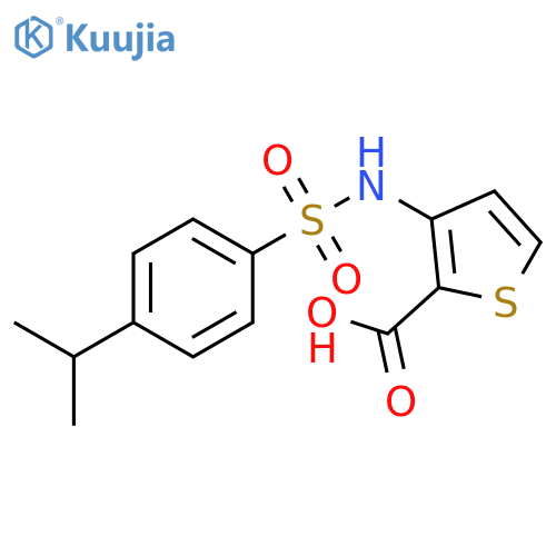 3-{(4-Isopropylphenyl)sulfonylamino}-thiophene-2-carboxylic acid structure