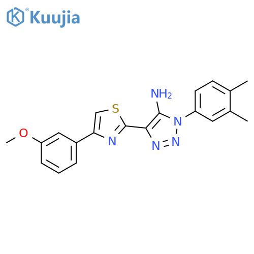 1-(3,4-dimethylphenyl)-4-[4-(3-methoxyphenyl)-1,3-thiazol-2-yl]-1H-1,2,3-triazol-5-amine structure
