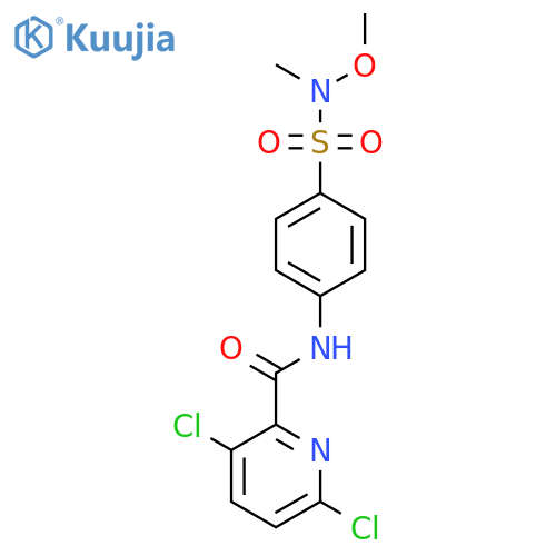 3,6-dichloro-N-[4-[methoxy(methyl)sulfamoyl]phenyl]pyridine-2-carboxamide structure