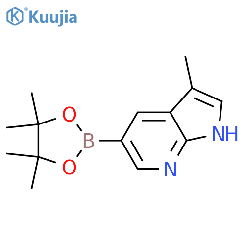 3-methyl-5-(tetramethyl-1,3,2-dioxaborolan-2-yl)-1H-pyrrolo[2,3-b]pyridine structure