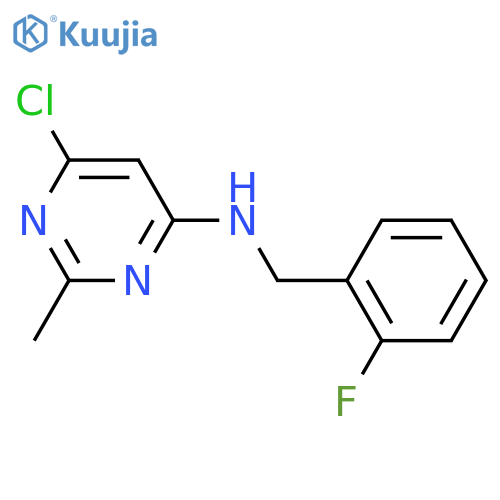 6-chloro-N-(2-fluorobenzyl)-2-methylpyrimidin-4-amine structure