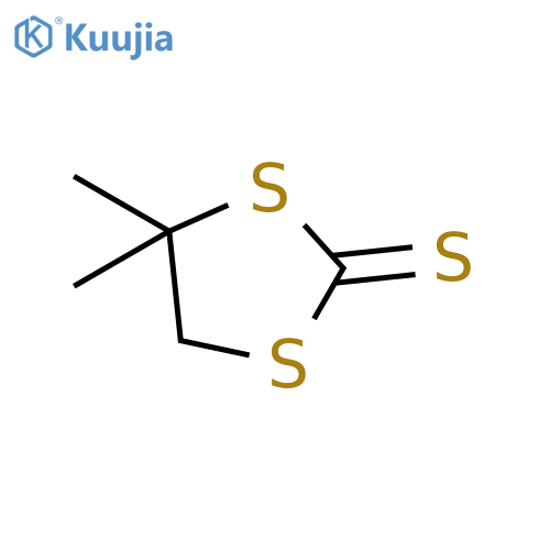 4,4-dimethyl-1,3-dithiolane-2-thione structure