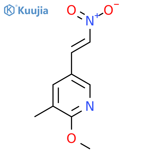 2-methoxy-3-methyl-5-(2-nitroethenyl)pyridine structure